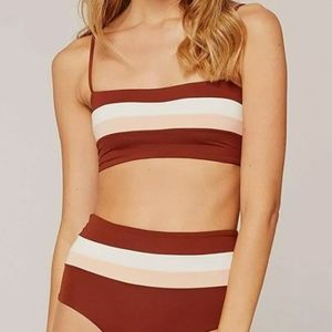 L*Space Rebel Stripe Bikini Top